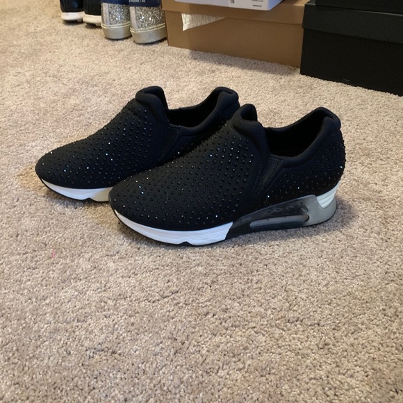 EUC ASH SPARKLE STUDDED SNEAKER SIZE 40 BLACK - Picture 1 of 5